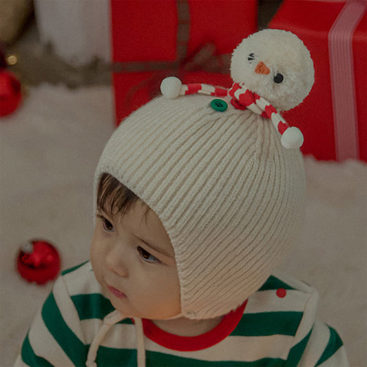 ＊予約販売*プチ雪だるまニット帽