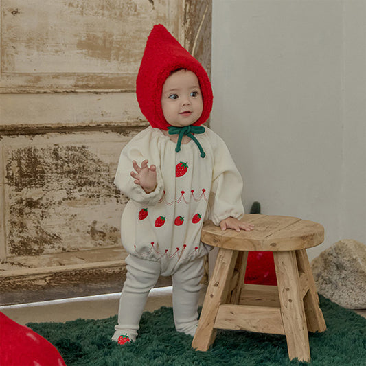 ストロベリーケーキロンパース