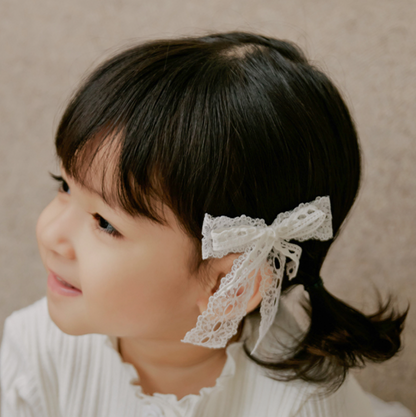 レースリボン ヘアピン２個セット