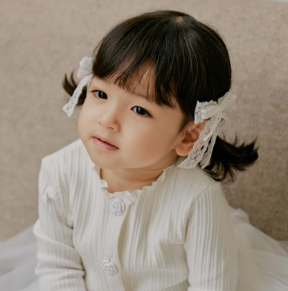 レースリボン ヘアピン２個セット