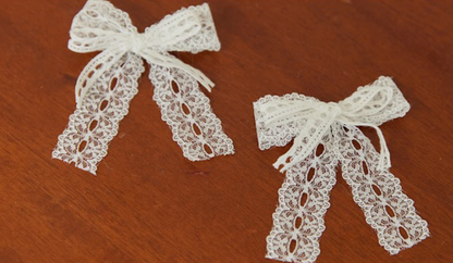 レースリボン ヘアピン２個セット