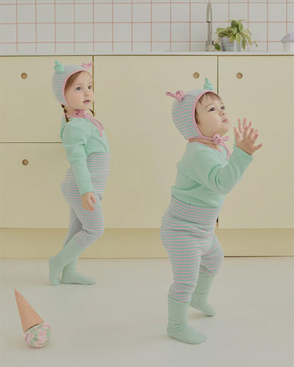 ジェラート帽子、上下ルームウェアセット_Lime Sherbet