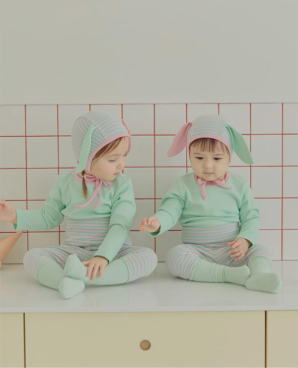 ジェラート帽子、上下ルームウェアセット_Lime Sherbet