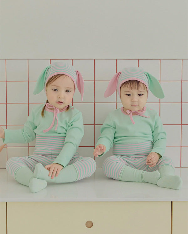ジェラート帽子、上下ルームウェアセット_Lime Sherbet