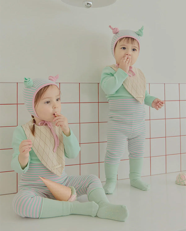 ジェラート帽子、上下ルームウェアセット_Lime Sherbet