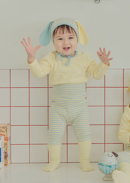 ジェラート帽子、上下ルームウェアセット_Lemon Sorvet