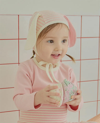 ジェラート帽子、上下ルームウェアセット_Strawberry Vanilla