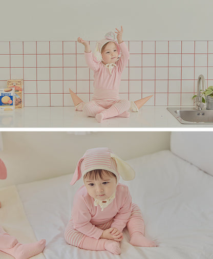 ジェラート帽子、上下ルームウェアセット_Strawberry Vanilla