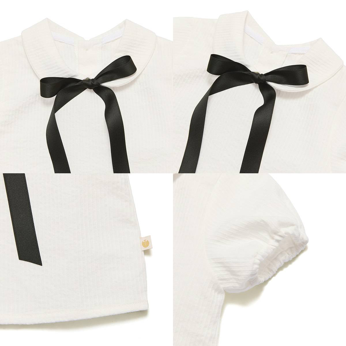 ケイン 半袖ブラウス　KANE Short Sleeve Blouse (White)
