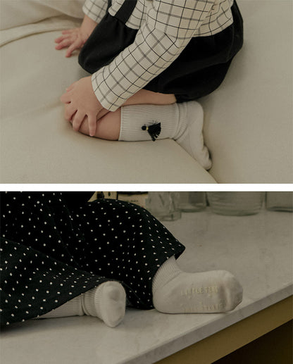 タッセルニーソックス＿ブラック