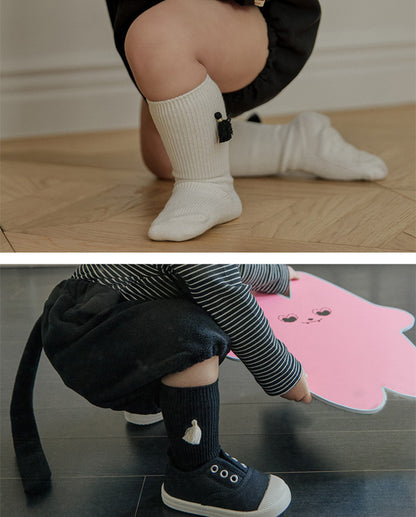 タッセルニーソックス＿ブラック