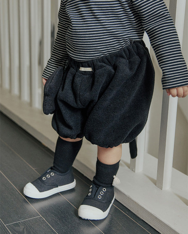 タッセルニーソックス＿ブラック