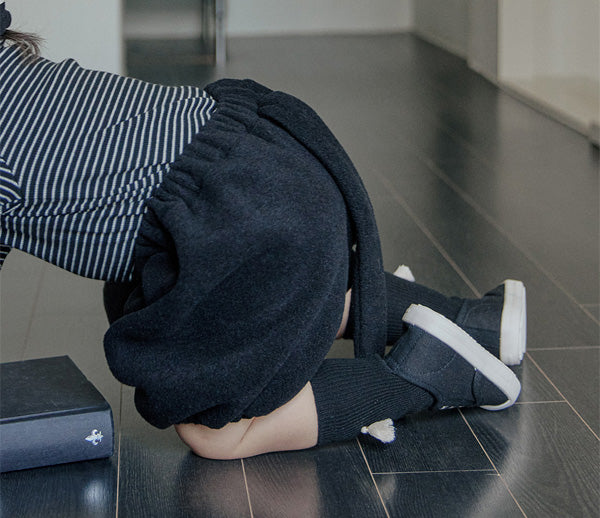 タッセルニーソックス＿ブラック