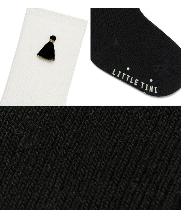 タッセルニーソックス＿ブラック